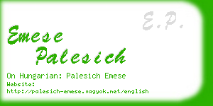 emese palesich business card